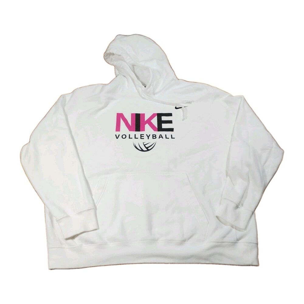Nike Volleyball Hoodie White Womens 2XL Cozy Athleisure